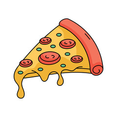 A delicious slice of pizza, ideal for fast food, dining, or Italian cuisine themes