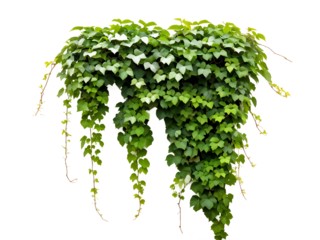 Green leaves Javanese treebine or Grape ivy (Cissus spp.) jungle vine hanging ivy plant bush isolated on transparent background with clipping path.
