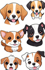 Obraz premium set of puppies