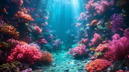 Obraz premium Beneath the Waves: Discovering the Colorful Underwater Kingdom