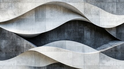 Concrete Waves Architectural Design, abstract , concrete , texture , modern