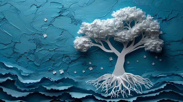 Growing Strong: Paper cutout tree with roots symbolizing the foundation of a referral program