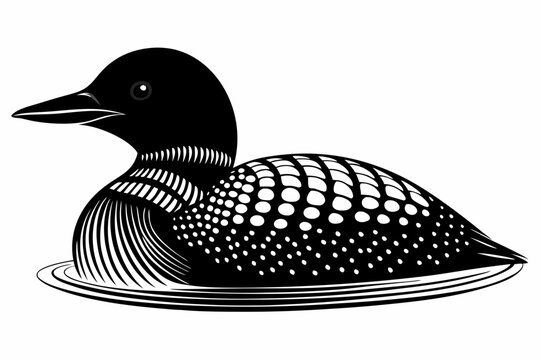 recommend clip art: Loon silhouette vector illustration