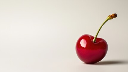 Minimalist Cherry: Elegant and Simple Design Featuring a Single Cherry with Clean Lines and Subtle Color Accents, Emphasizing the Beauty of Minimalism in a Refined Visual Style.