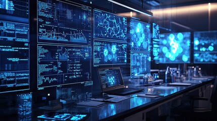 Obraz premium Digital process in a laboratory 