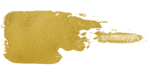 Metallic yellow paint stroke transparent png