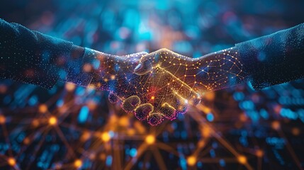 Global Business Networking: Multinational People Shaking Hands and Communication Concept