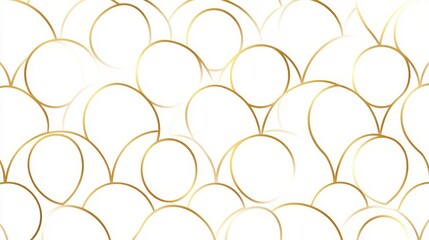 Golden Circles on White Background, digital art, abstract, minimalist, circle, gold, white