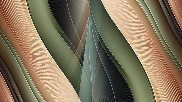 &Ograve;Futuristic abstract wallpaper with smooth blue lines and curves creating a digital wave pattern 4k