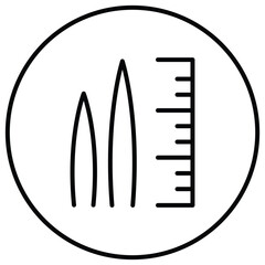 Tuft Gauge Icon Design. Represents Tuft Density, Gauge Measurement, Tuft Spacing, Lawn Quality. Vector icon.