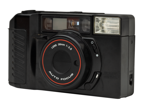 Black old camera design element