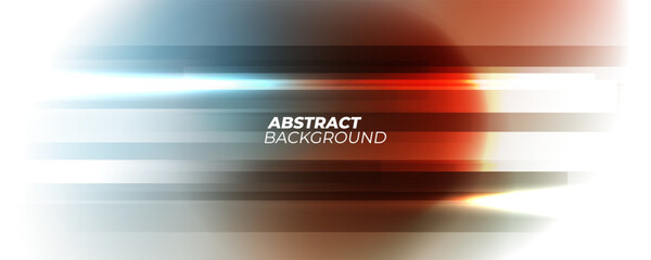 Defocused bright colored abstract background with horizontal dynamic lines. Blurred vibrant color gradients for creative graphic design. Vector illustration.