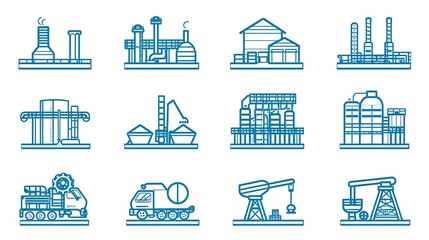 Industrial blue concept 