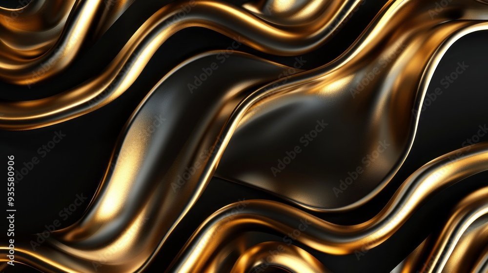 Poster a stunning arrangement features flowing waves of golden satin that evoke a sense of luxury and elega