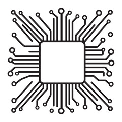 digital technology circuit board isolated vector  background	