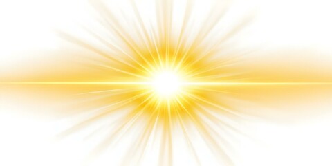 Obraz premium A bright yellow explosion isolated on a white background