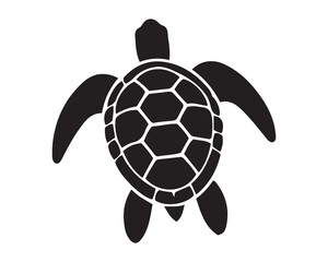Fototapeta premium Turtle marine animal icon. Sea turtle silhouette. vector illustration 