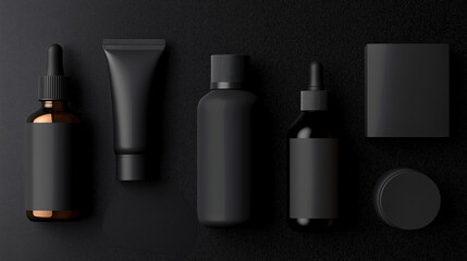masculine male skincare branding set blank label mockup brand identity background podium pedestal pillar stand moisturizer creme serum creme elixir copper black background