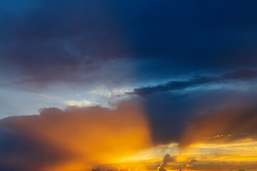 Beautiful sky with cloud before sunset