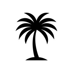 an icon, logo, logo icon, minimalist, modern, persuasive, attractive, cool, popular, an icon of a beach palm tree