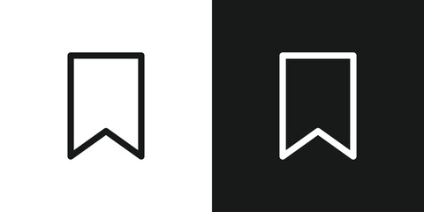 Bookmark icon, save sign isolated. Vector