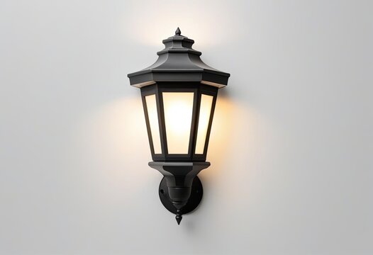 vintage street lamp on the wall