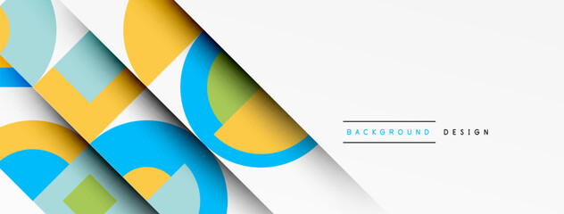 Modern geometrical abstract background - circles. Business or technology presentation design