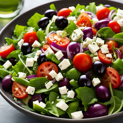 salad with feta cheese and olives
