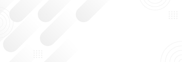 Abstract White and Gray Gradient Background with Diagonal Capsule Elements and Circular Patterns