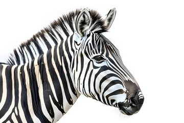 zebra isolated on white