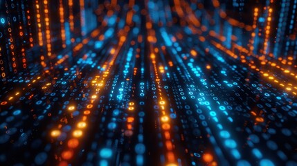 Fototapeta premium abstract technology digital binary code background
