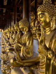 Chinese sculptures in a Buddhist temple
