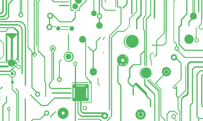 abstract digital banner circuit board technology pattern background vector