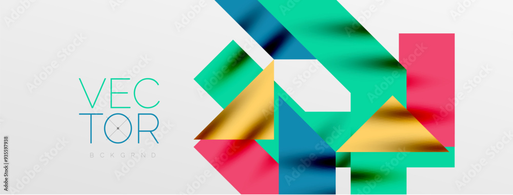 Poster minimal composition abstract lines and triangles background. vector illustration for wallpaper, bann
