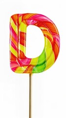 Letter "D" in the form of an inflatable balloon on a stick /