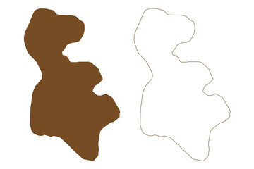 Nansen island (Russia, Russian Federation, Franz Josef Land archipelago) map vector illustration, scribble sketch Ostrov Nansena map