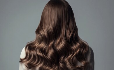Fototapeta premium Long Brown Wavy Hair