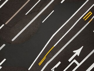 Fototapeta premium road in the forest,road through the mountains,road in the desert,road in the countryside
