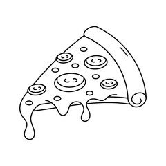 A delicious slice of pizza, ideal for fast food, dining, or Italian cuisine themes