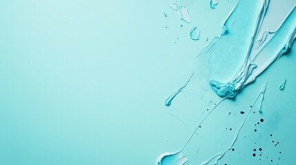 Abstract Splash of Water on a Bright Aqua Background

