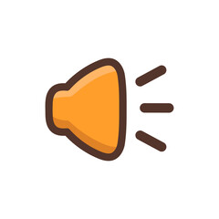 Volume sound icon, loudspeaker icon, speaker sign. It can be use for game design, web site, social media, mobile app. Vector illustration isolated on white background