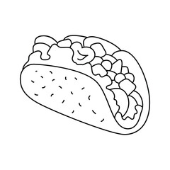 Mexican food, street food, tasty taco vector design