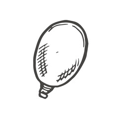 Line art single grape illustration