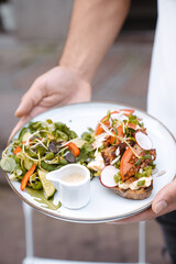 food, bread, eating, sandwich, meal, hand, chef, plate, burger, hamburger, breakfast, cooking, hungry, cake, holding, hands, cook, kitchen, dinner, lunch, eat, restaurant, diet, delicious