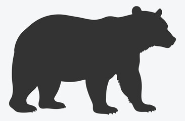 Majestic Bear Silhouette Vector  Stunning Graphic Design for Wildlife and Nature Themes