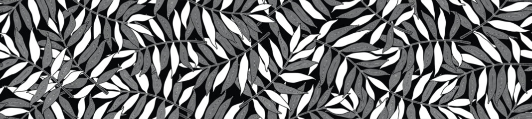 palm leaf seamless pattern.	