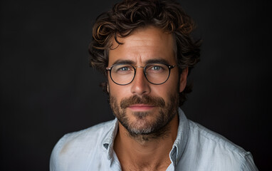 Fototapeta premium a person with glasses and beard