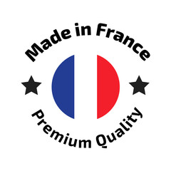 Made in Franse badge or logo. Vector illustration.