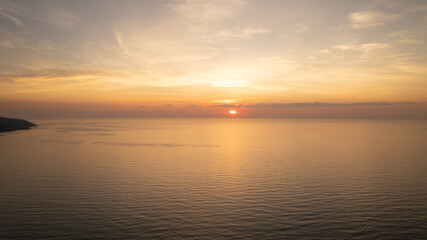 湖陵の海と夕日