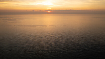 湖陵の海と夕日